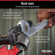 RIDGID Small / Silver / Durable Pipe Wrenches