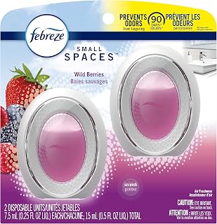 Febreze Odor-Eliminating Small Spaces Air Freshener, Wild Berries, 2Count