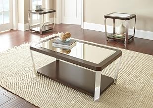 Steve Silver Truman 3pcs Occasional Coffee Table Set in Brown