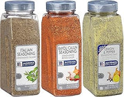 McCormick Culinary Seasoning Blend Variety Pack (Italian, Bayou Cajun, and Lemon & Pepper), 55.25 oz