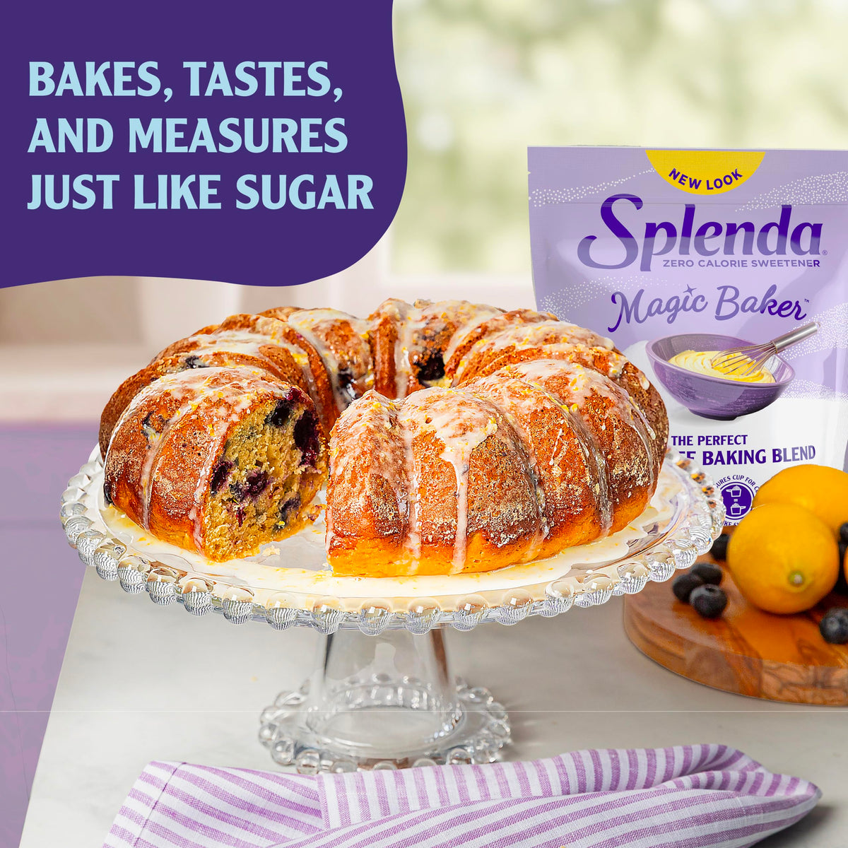 Magic Baker Granulated Baking Blend by SPLENDA – 16 Ounce (Pack of 1), White
