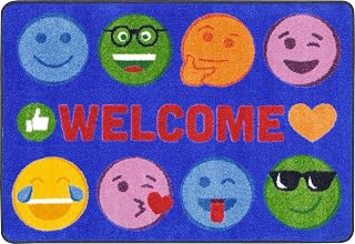 Joy Carpets Emoji Expressions 2'8" x 3'11" Area Rug in Color Multi