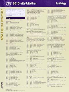 CPT 2010 Express Reference Coding Card Radiology