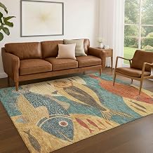 Addison Rugs Chantille ACN2447 Teal 5' x 7'6" Indoor/Outdoor, Machine Washable, Easy Clean, Non Shedding, Bedroom, Living Room, Dining Room, Kitchen, Patio Rug