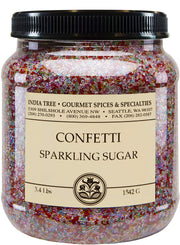 Confetti Sparkling Sugar by India Tree – 3.4 Pound (Pack of 2), White, Pack of 2, Model 70215