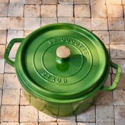 Cast Iron Round Dutch Oven by STAUB – 7-qt Round, 7 quarts, Cast Iron, Pistachio, Model 1034893