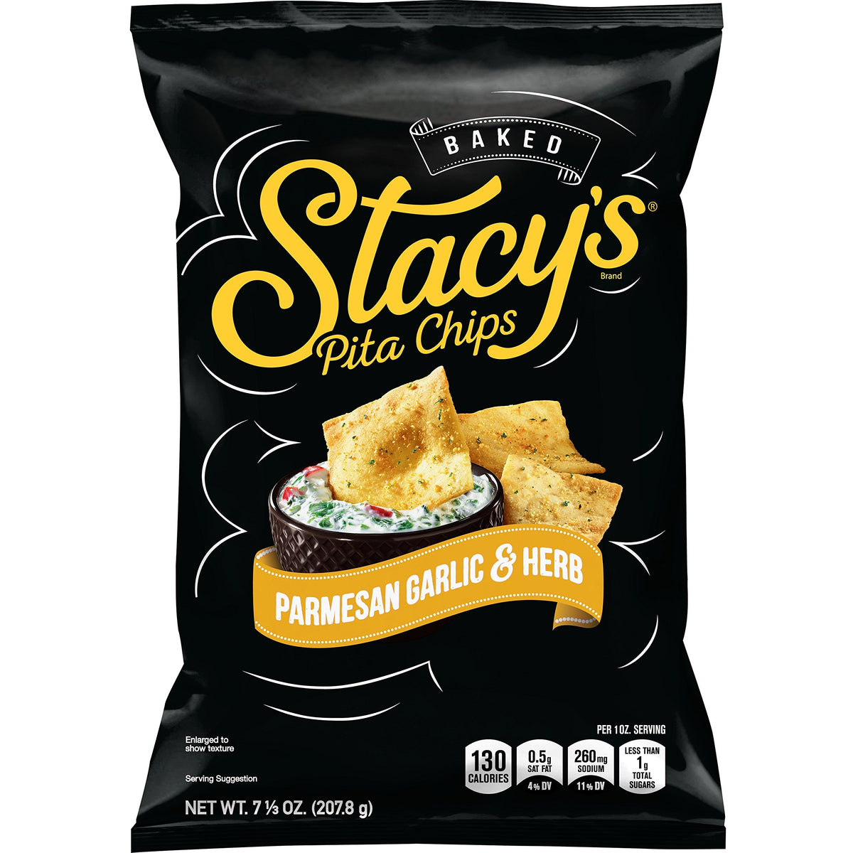 Stacy's Parmesan Garlic & Herb / 7.3 Ounce (Pack of 12) / 1 Pita
