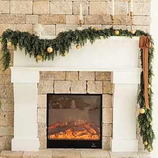 Avoeco Deluxe 6FT Real Touch Cedar Christmas Garland | Lush Lifelike Natural-Drape Artificial Greenery Christmas Decor
