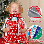 Diamerd Christmas Drawstring Gift Bags, 38 Count Assorted Sizes
