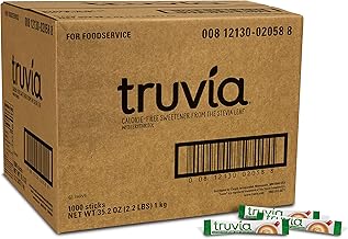 Truvia Calorie-Free Sweetener from the Stevia Leaf Stick Packet, 1000 count (35.2 oz Carton)