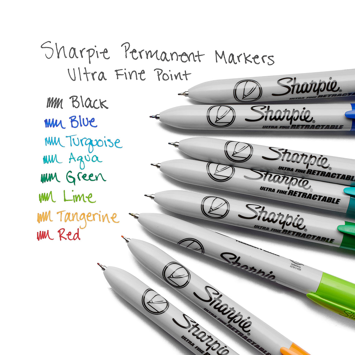 Retractable Permanent Markers by Sharpie – 1 Count (Pack of 8), Engineered, 8-Assorted, Pack of 8, Model 1742025
