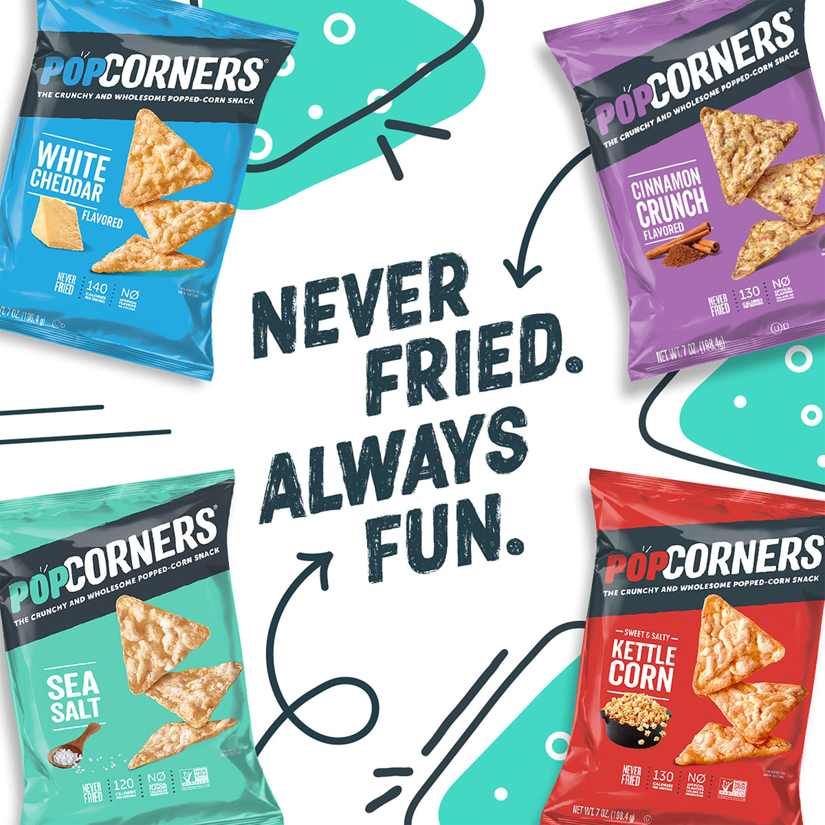 Popped Corn Snack Chips by Popcorners – 60 Ounce (Pack of 1), Pack of 12