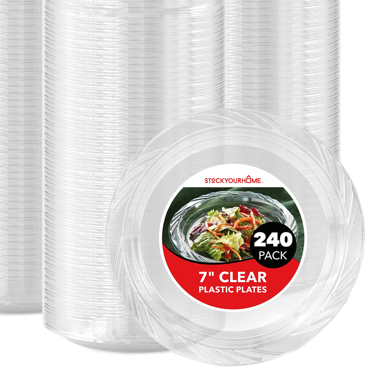 Stock Your Home 120 / 7 Inch / White Plates