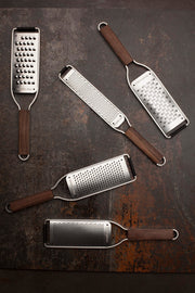 Master Series Wood Handle Stainless Steel Frame Extra Coarse Blade Cheese Grater by Microplane – 18/8, Stainless Steel, Silver, Model 15403