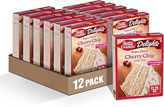 Betty Crocker Delights Super Moist Cherry Chip Cake Mix, 13.25 oz. (Pack of 12)