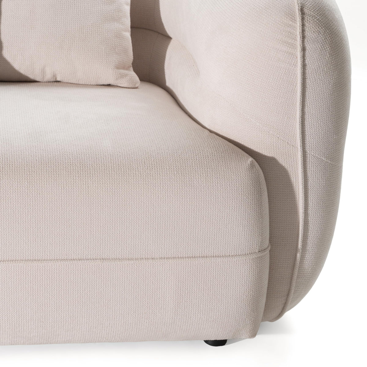 Nomad - Modern Off-White Fabric Curved Sectional Sofa by Limari Home – Fabric, Off-white, Model LIM-82127