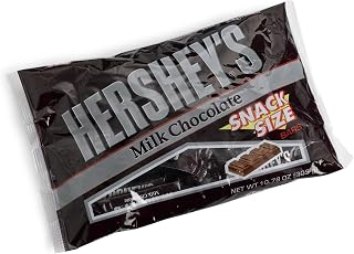 HERSHEY'S Snack Size Bars, Milk Chocolate, 10.78 Ounce Bags (Pack of 6)
