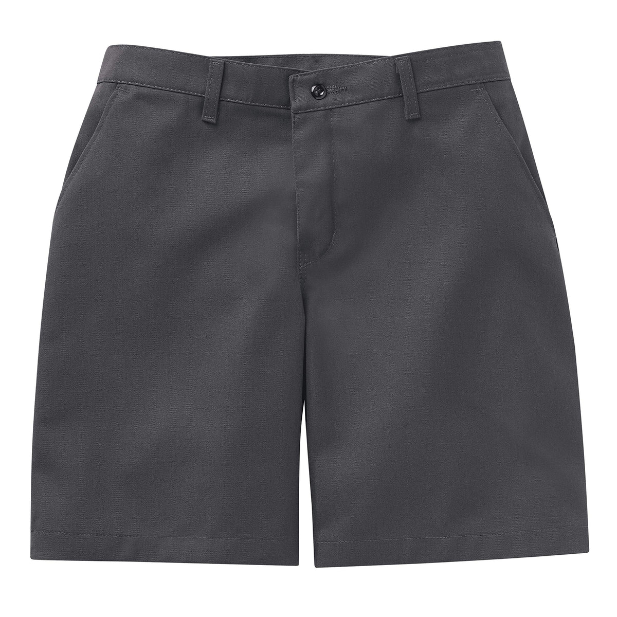 womens Plain Front Work shorts by Red Kap – 22, Polyester, Charcoal, Model PT27CH 22 08