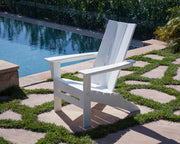Modern Folding Adirondack Chair by Polywood – 30 inches (W) x 32.25 inches (L) x 37 inches (H), High Density Polyethylene (HDPE), Slate Grey, Model MNA110GY