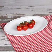 Elite Global Solutions B913OV-W Oval Platter, 13 1/4" x 9 5/8" x 1 1/8" h., Melamine, White (Pack of 12)