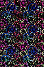 Joy Carpets Neon Lights Fun and Games Fluorescent 12' x 7'6" Area Rug