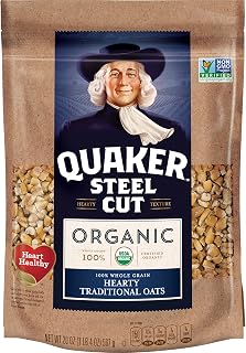 Quaker Steel Cut Oats, USDA Organic, Non GMO Project Verified, 20oz Resealable Bag