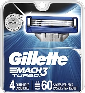 Gillette Mach3 Turbo Cartridges, 4 Count