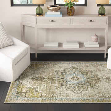 Venice 1104W6' 7" X 9' 2" by Oriental Weavers – 6'7" x 9'2", Polypropylene, Grey/ Blue, Model V1104W200280ST