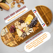 NAGAWOOD Acacia Charcuterie Board Set, 30 x 13 Inch Extra Large, Wood