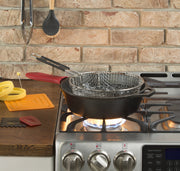 Pre-Seasoned Cast Iron Deep Skillet by Lodge – 5 Quart, 4.7 liters, Cast Iron, Black, Model L10DSK3