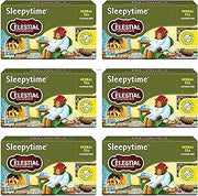Celestial Seasonings Sleepytime Herbal Tea, Caffeine Free, 20 Tea Bags Box (Pack of 6)