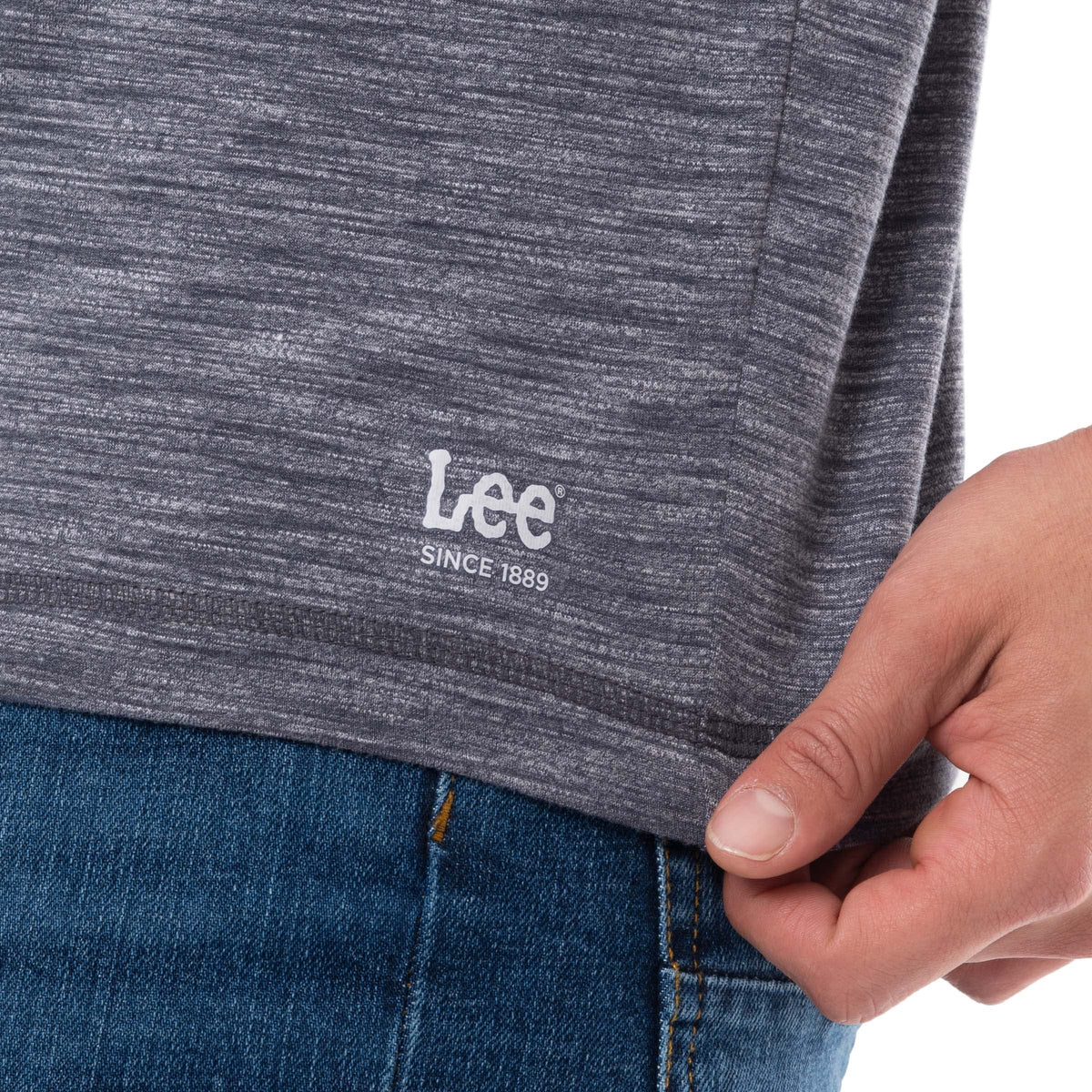 Men's Quick Dry Long Sleeve Tee – Jersey, Smoke Heather, Model WRT21908