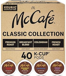 McCafe Classic Collection, Single-Serve Coffee K-Cup Pods, Classic Collection Variety Pack, 40 Count