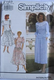 Simplicity PATTERN 7163 MISSES'/MISS PETITE TWO PIECE DRESS SIZEN5 10-18