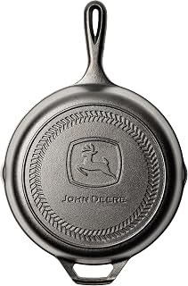 Lodge Seasoned Cast Iron 10.25 Inch Skillet with John Deere Logo