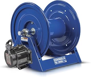 COXREELS 1125-4-200-EA-BYXX 115V Motorized Storage Hose Reel Multiple Hose Cap