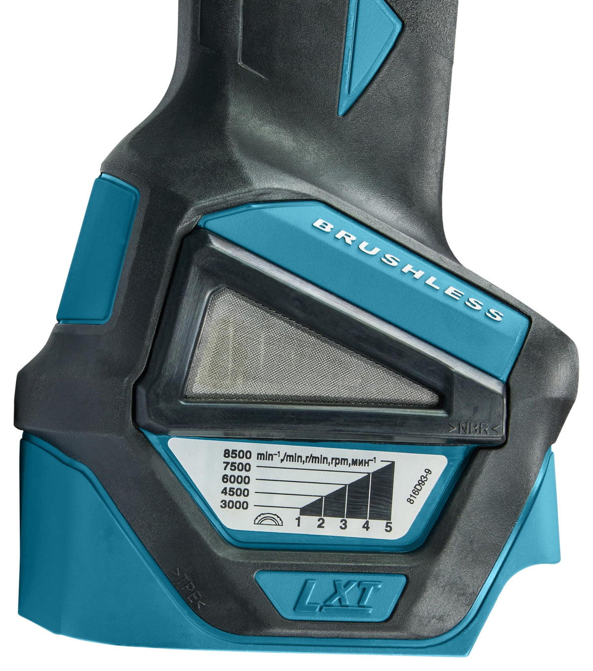 Winkelschleifer 18,0 V (ohne Akku, ohne Ladegerät), 18 V, Farbe, Size by Makita – Model DGA511Z