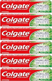 Colgate Sparkling White Whitening Toothpaste, Mint - 8 ounce (6 Pack)