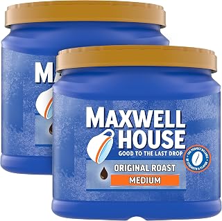 MAXWELL HOUSE The Original Roast Medium Roast Ground Coffee 30.6 oz Canisters (Pack of 2)