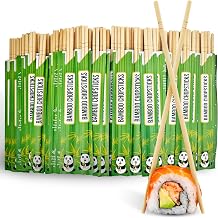 Disposable Bamboo Chopsticks (50 Count) by Stock Your Home – 50 Pack, Bamboo, Green, Pack of 50, Model 2571