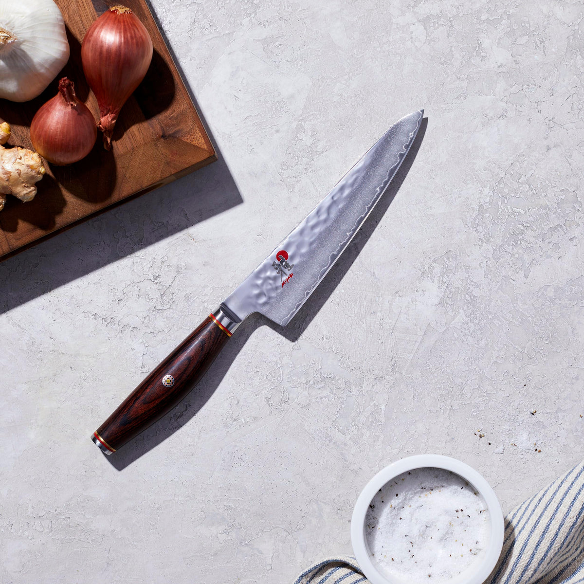 Prep Knife by MIYABI – 5.5", SG2 Tsuchime Steel, Stainless Steel, Model 34075-143