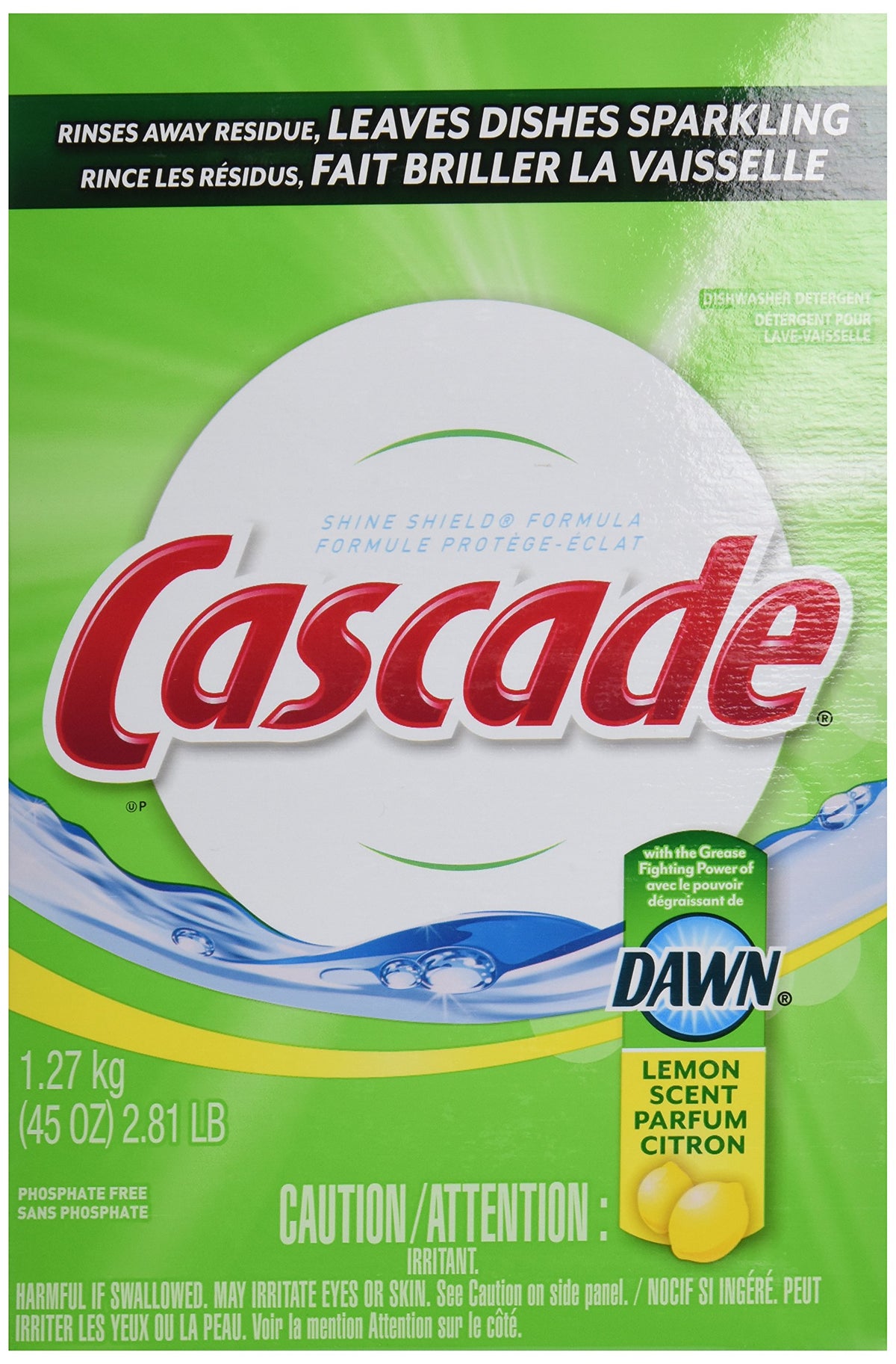 Cascade 1 / Lemon / 45 Ounce (Pack of 1) Dishwasher Detergent