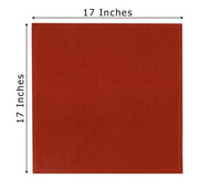 Cotton Craft Cloth Napkins, 17 x 17 Inch, Terracotta Set of 12