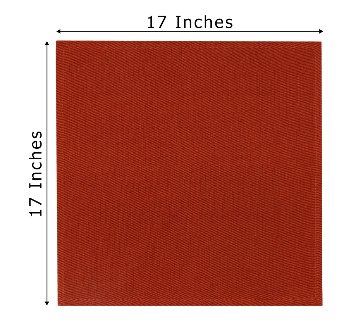 Cotton Craft Cloth Napkins, 17 x 17 Inch, Terracotta Set of 12