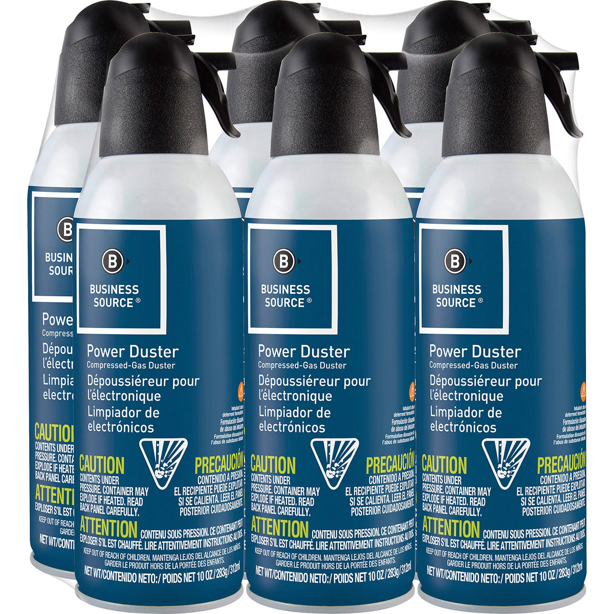 Power Duster by Business Source – 6 Pack, Compressed Air, Multi, Model 24306