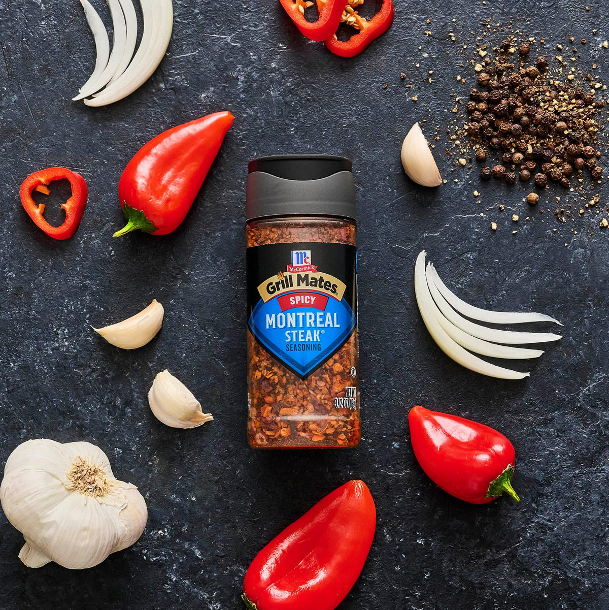 McCormick Spicy Montreal Steak Seasoning by Grill Mates – 3.12 Ounce (Pack of 6), Pack of 2, Model 052100001500