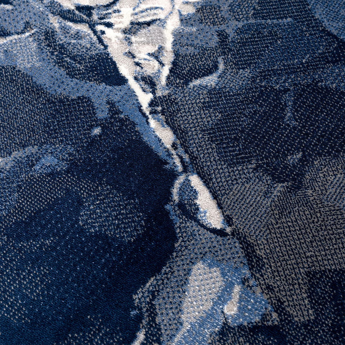 Rugs Contemporary Blue & Grey Marble Ice Design Washable 7'9" x 10'2" (8'x10') Area Rug - Modern Swirl Watercolor Bedroom Rug by Abani – 8' x 10' (Rectangular), Model REG110A-8