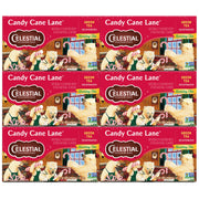 Celestial Seasonings Candy Cane Lane / 18 Count (Pack of 6) / Candy Cane Lane Decaf Tea Samplers