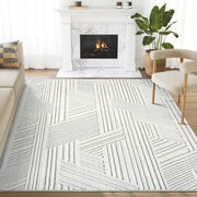 Abani 5'x8' / Cream / Modern Area Rugs