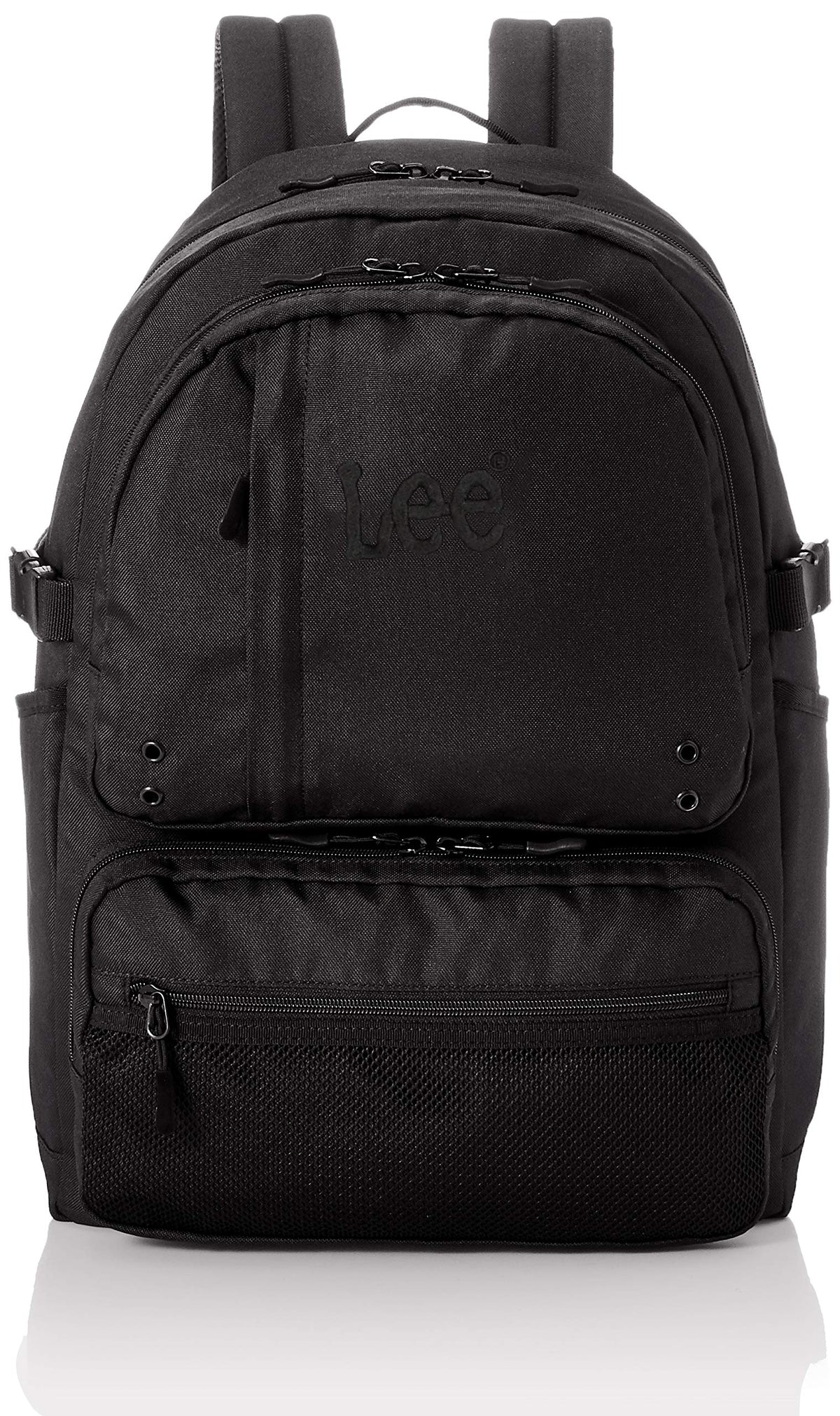 Backpack, Embroidered Logo, Many Pockets, Lightweight, Multi-functional, Can Store Laptops, Black by Lee – Polyester, Black, Model 320-4871